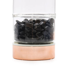 Crystal Glass Tea Infuser Bottle - Rose Gold - Onyx product image 3