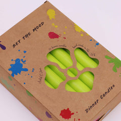 Solid Colour Dinner Candle Set - Pack of 21 - Rustic Lime Green product image 3