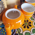 Herbal Orange Teapot Set - Pot & Four Cups product image