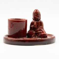 Multi Purpose Buddha Incense Plate - Ceramic Soft Red product image 5