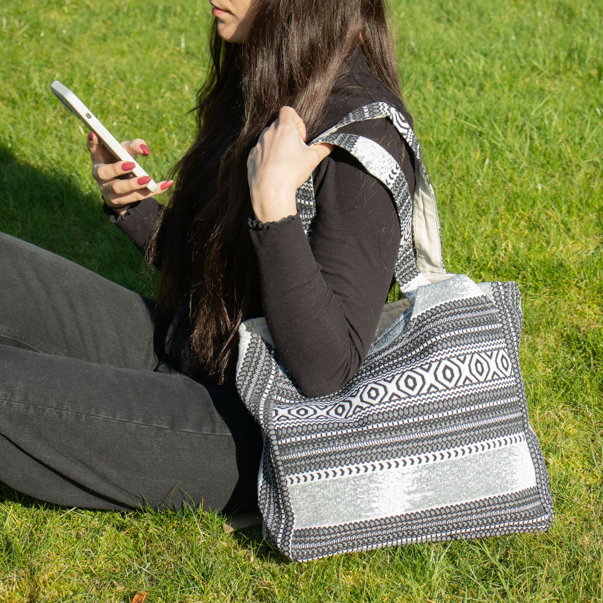 Nomad Sari Jacquard Natural Wander Muse Bags - Urban Caravan product image 5