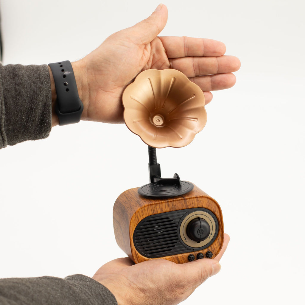 Retro Mini Gramophone Speaker - Bluetooth & FM Radio - 5 watt x 1 product image 3