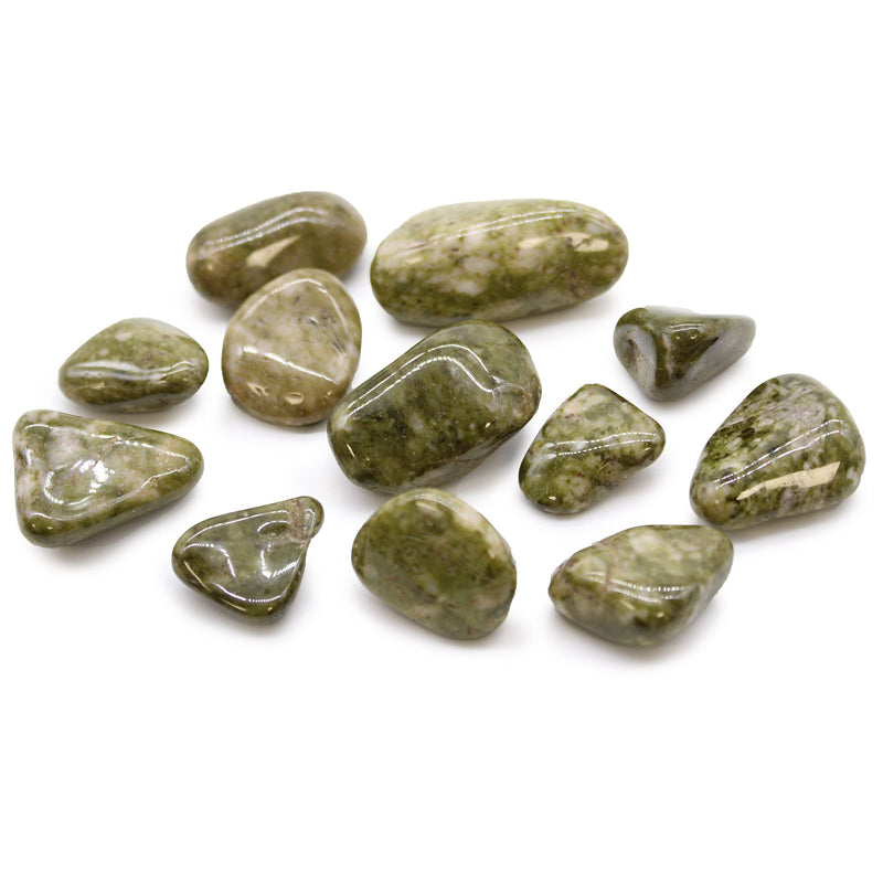 Medium African Tumble Stones - Epidote Snowflake product image