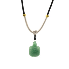 Cord Necklace Gemstone Pendant - Jade Turtle product image 3