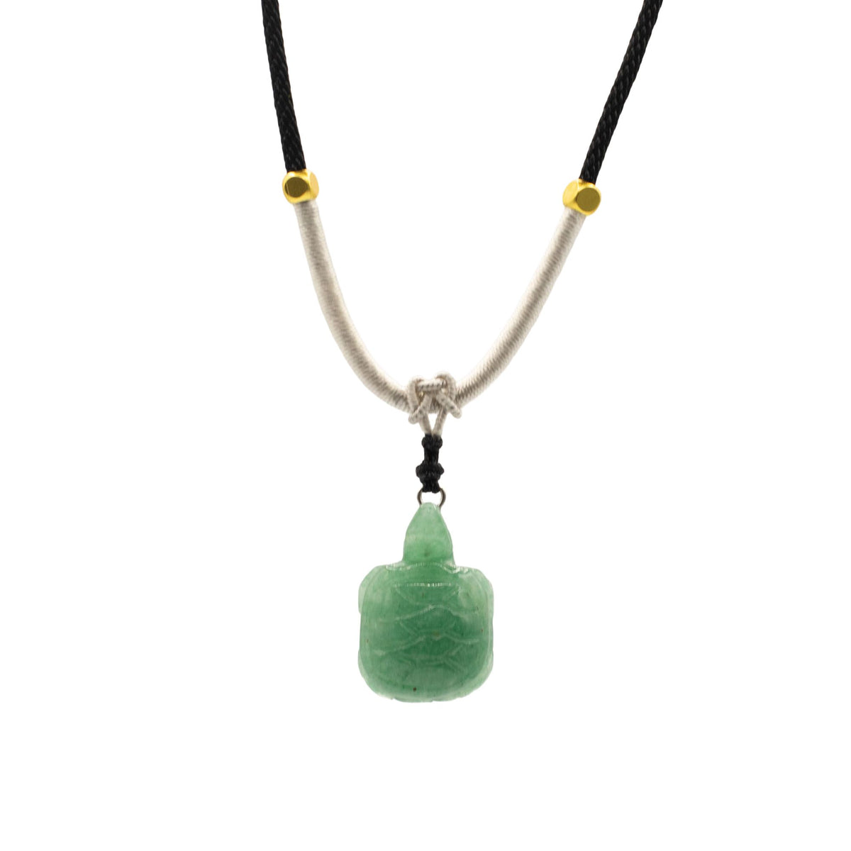 Cord Necklace Gemstone Pendant - Jade Turtle product image 3