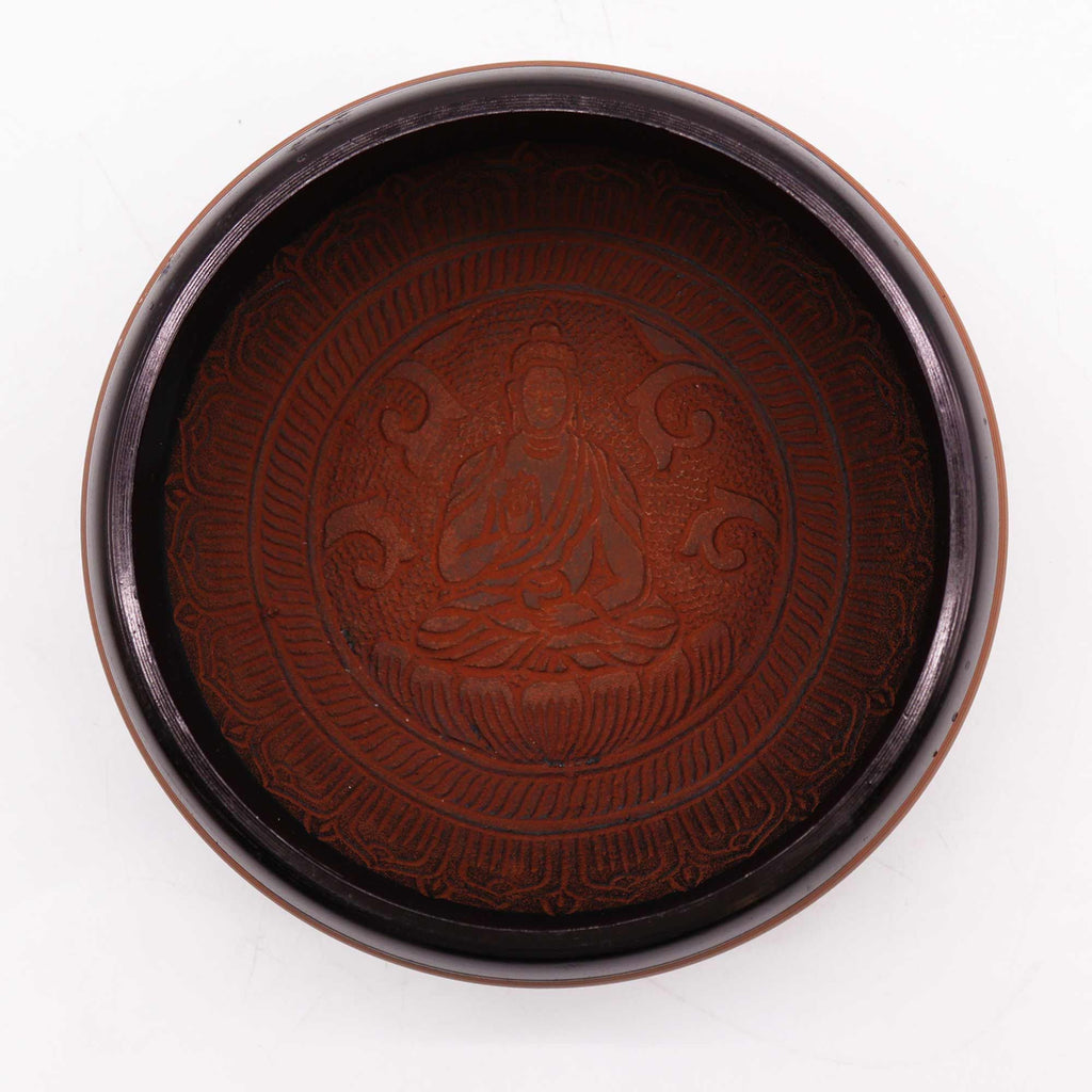 Earth Powder Singing Bowl - Clay Om Buddha - 16cm product image 2