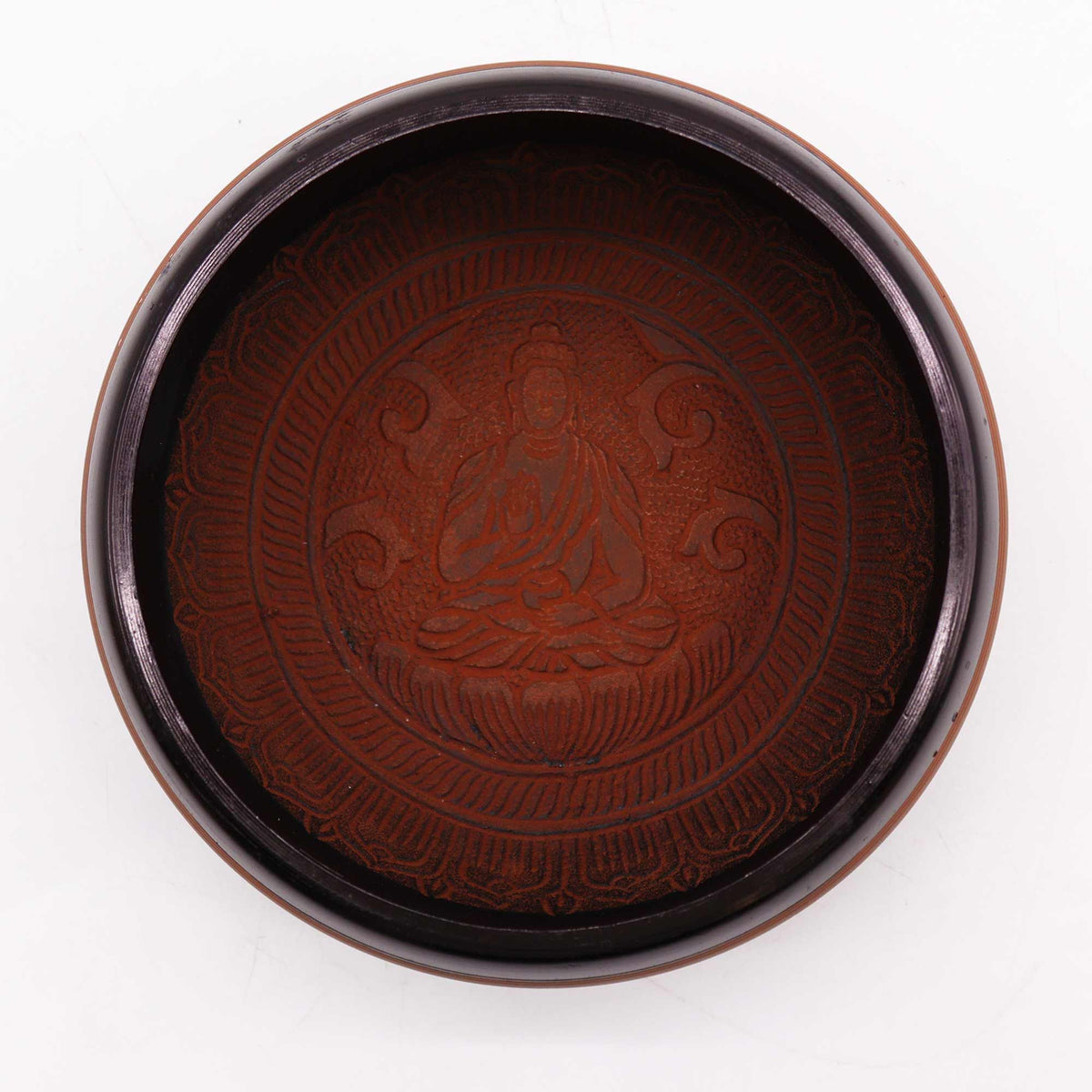 Earth Powder Singing Bowl - Clay Om Buddha - 16cm product image 2