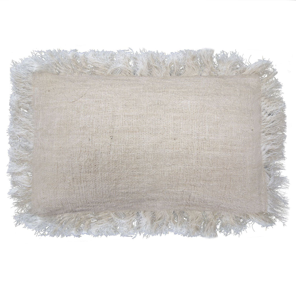 Linen Cushion Cover 30x50cm with fringe product image 4