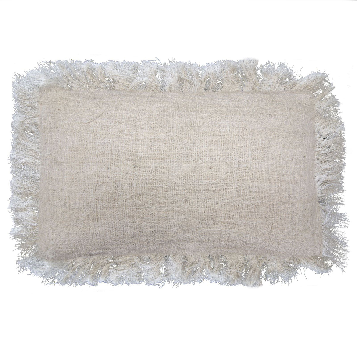 Linen Cushion Cover 30x50cm with fringe product image 4