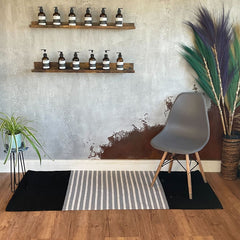 Indian Cotton Rug - 70x170cm - Black / Grey product image