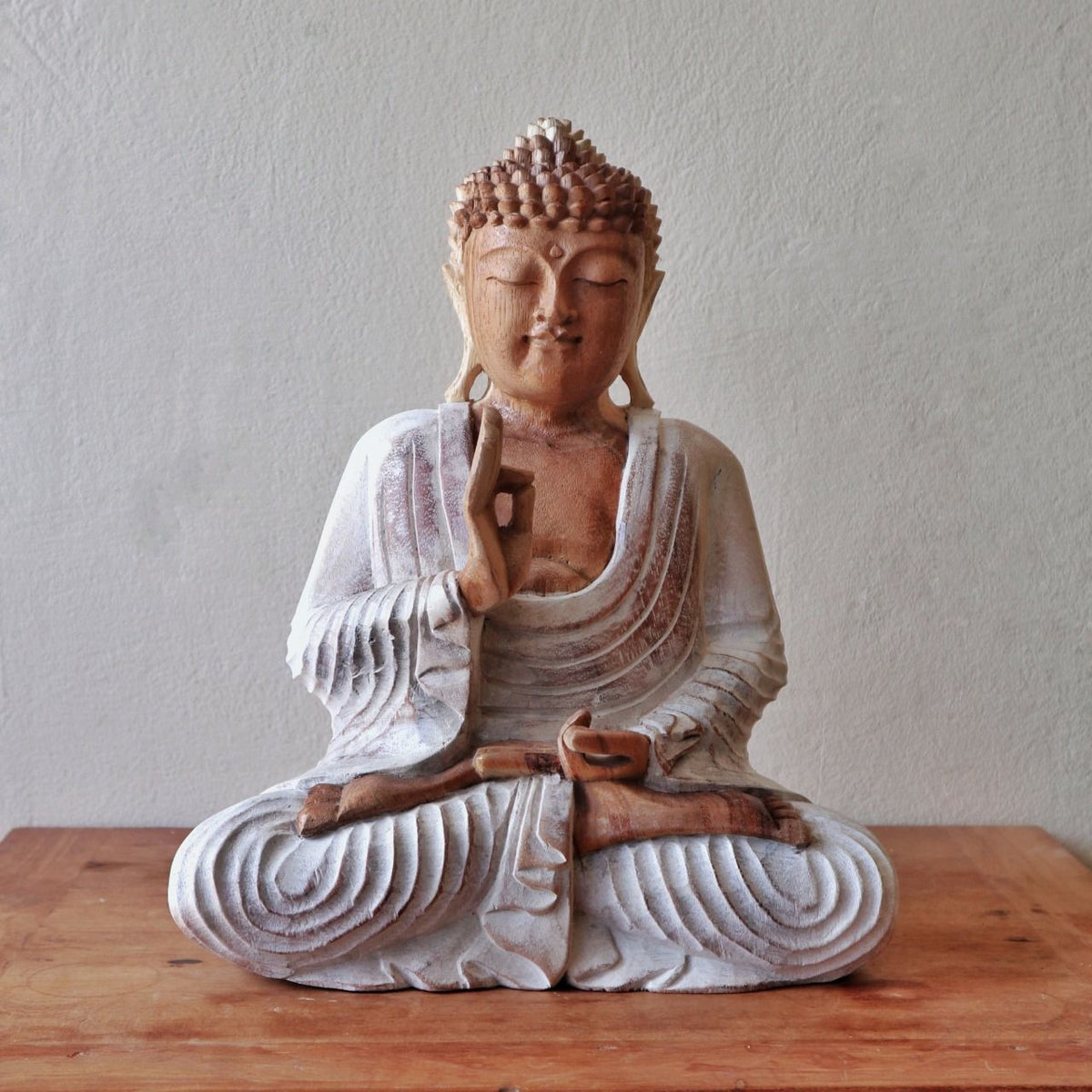 Buddha Statue Whitewash - 30cm Teaching Transmission product image 4