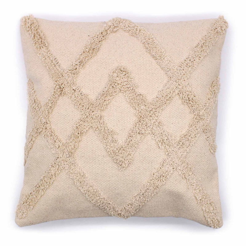 Classic Cushion Cover - Cream Lux Criss-Cross - 45x45cm product image