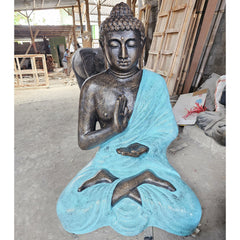 Large Turquoise & Stone Buddha Meditation in Stupa - 1.5m product image 2