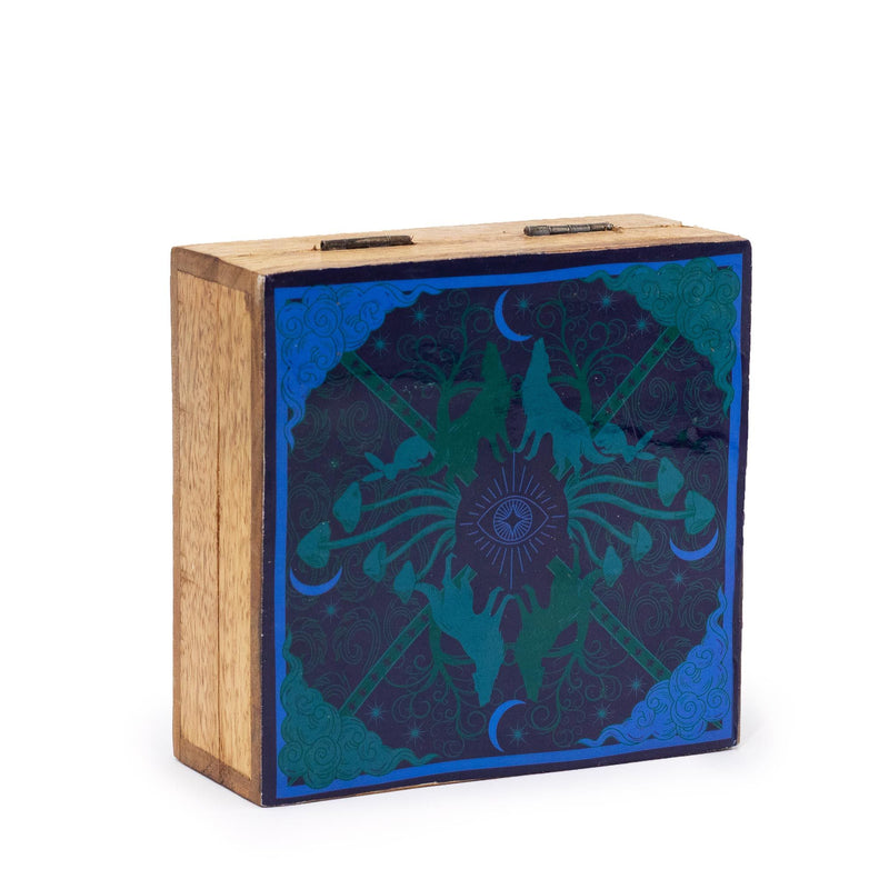 Hop Hare Medium Enameled Square Box - Wolf & Moon product image