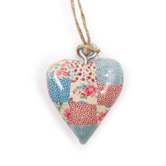 Small Decor Wood Heart - Cheque Blue & Red product image 2
