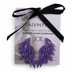 Lavender - Vintage Glass - Angel Wings - Earrings product image