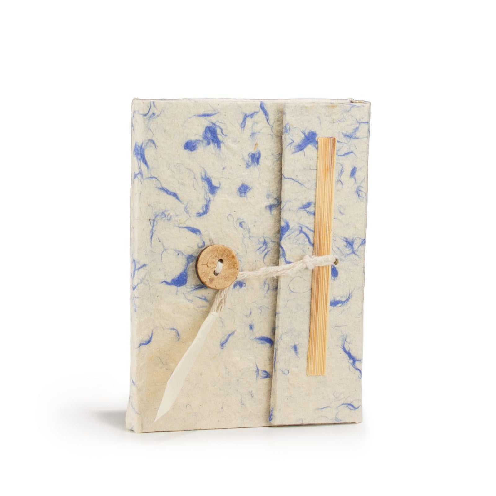 Lokta Mixed Blue Cotton Notebook – Mini (12x8cm) – 40 Leaves product image
