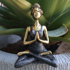 Yoga Lady Figure - Bronze & Black 24cm product image 3