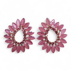 Soft Pink - Vintage Glass - Loop - Earrings product image