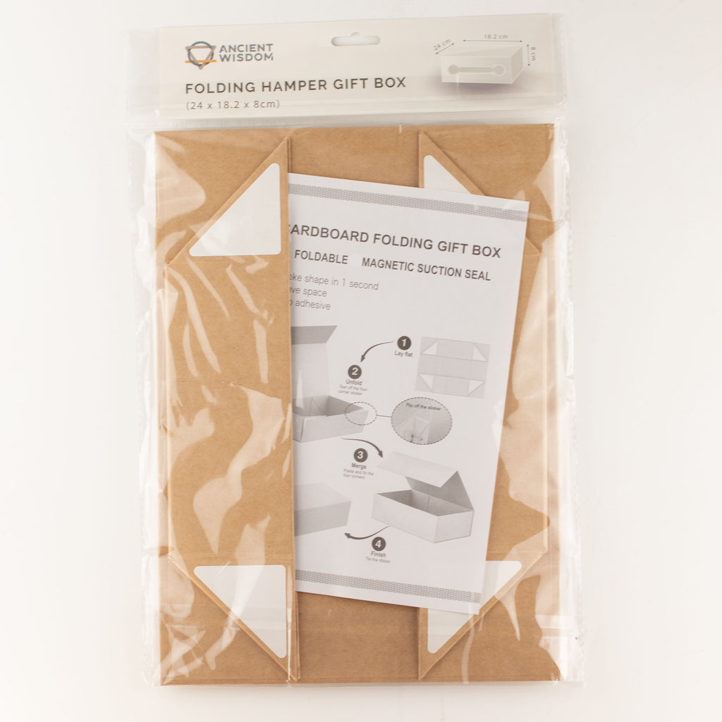 Flat Pack Gift Box - Med Hamper (24x18.2x8cm) - Brown Craft - product image 6