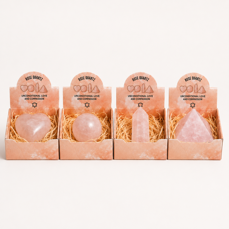 Four Gemstone Shapes - Rose Quartz product image