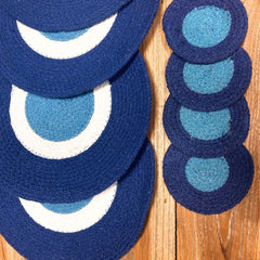 Set of Evil Eye Jute Rope Coasters & Mats (4 of each) product image 3