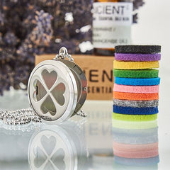 Aromatherapy Diffuser Necklace - Four Leaf Clover 30mm product image 3