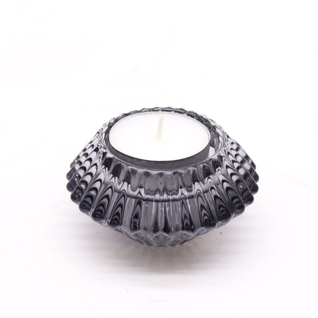 Flower Flip Dinner Candle / Tealight Holder - Midnight Grey product image 2