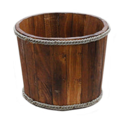 Small Wooden Storage Tub – Brown product image