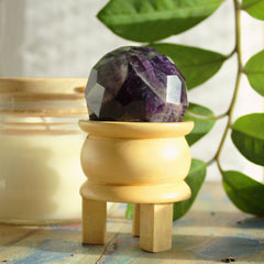 Gemstone Faceted Healing Ball & Stand - Amethyst product image 2