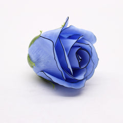 Craft Soap Flowers - Med Rose - Blue With Black Rim product image 2