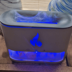 White Blaze Aroma Diffuser - Himalayan Salt Chamber - USB-C - Flame Effect (Salt included) product image 4