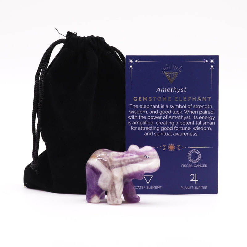 Gemstone Lucky Elephant - Amethyst product image