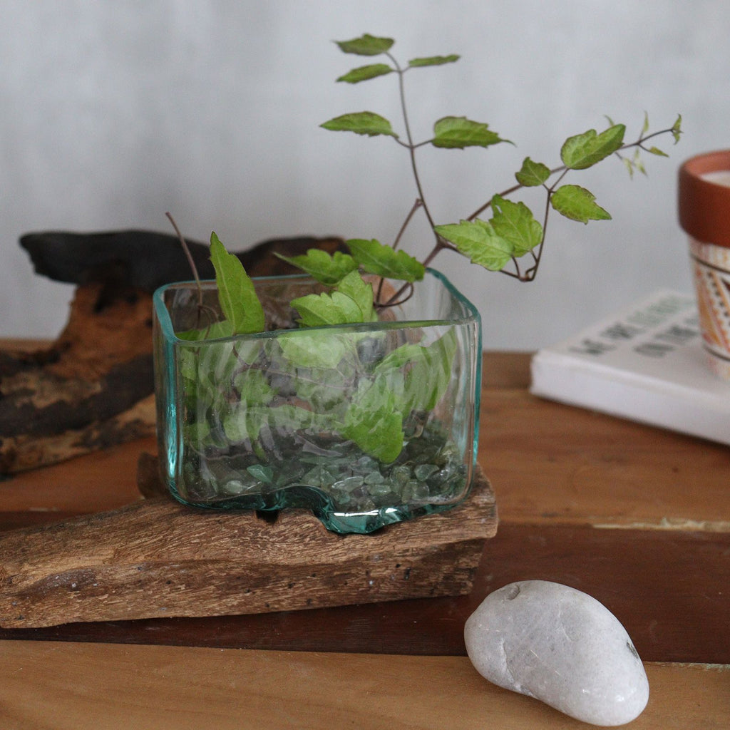Molten Glass Tank on Wood with Stand - Small Bowl product image 5