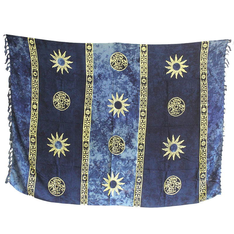 Bali Celtic Sarongs - Sun Symbols - Blue product image