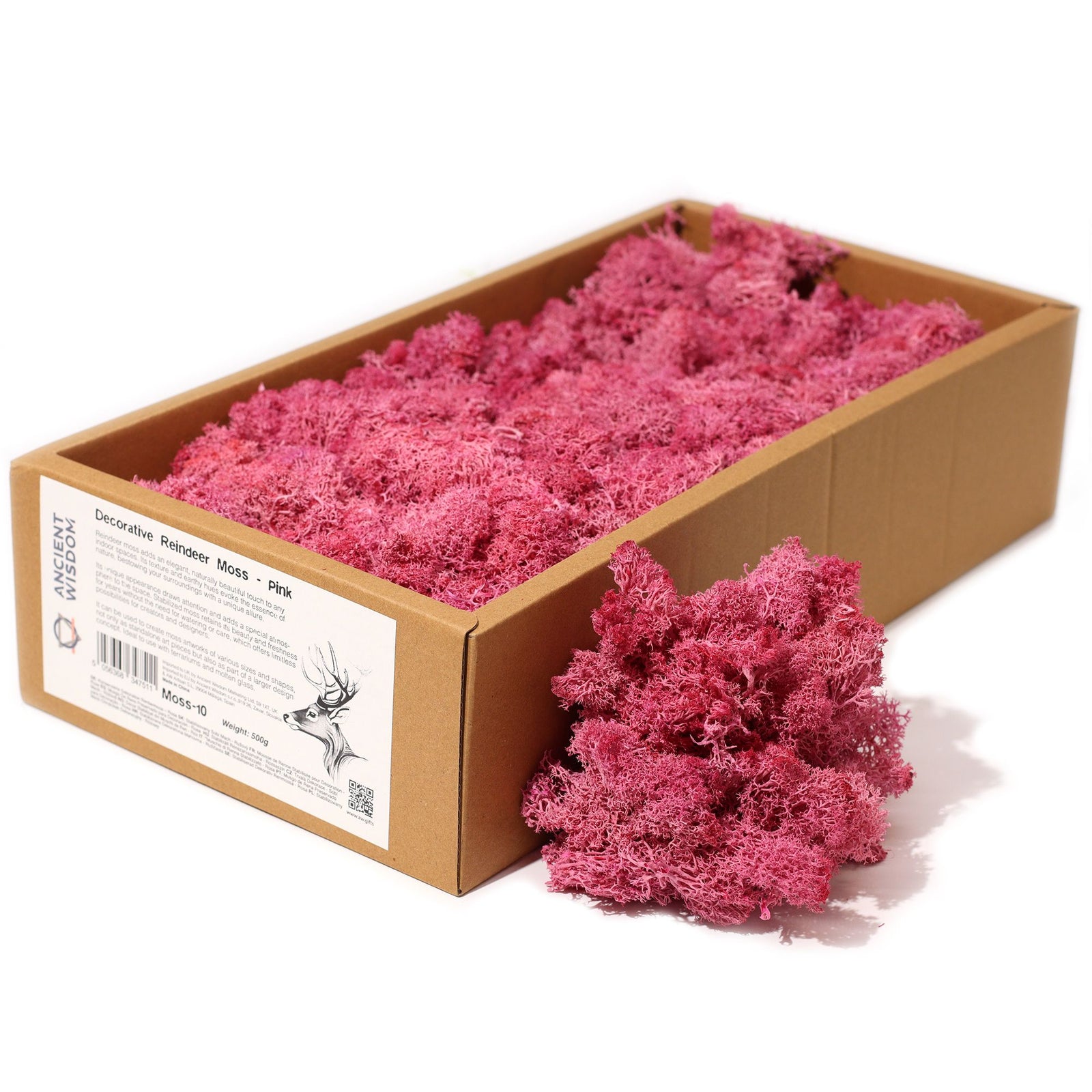 Decoration Reindeer Moss - Pink - (approx 500gm) product image
