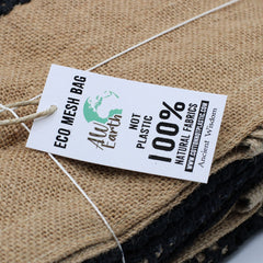 Pure Soft Jute and Cotton Mesh Bag - Natural product image 4