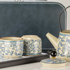 Travel Teapot Set & Two Cups - China Ru Blue