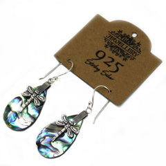 Shell & Silver Earrings - Dragonflies - Abalone product image 2