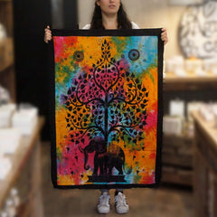 Cotton Wall Art - Elephant Tree product image