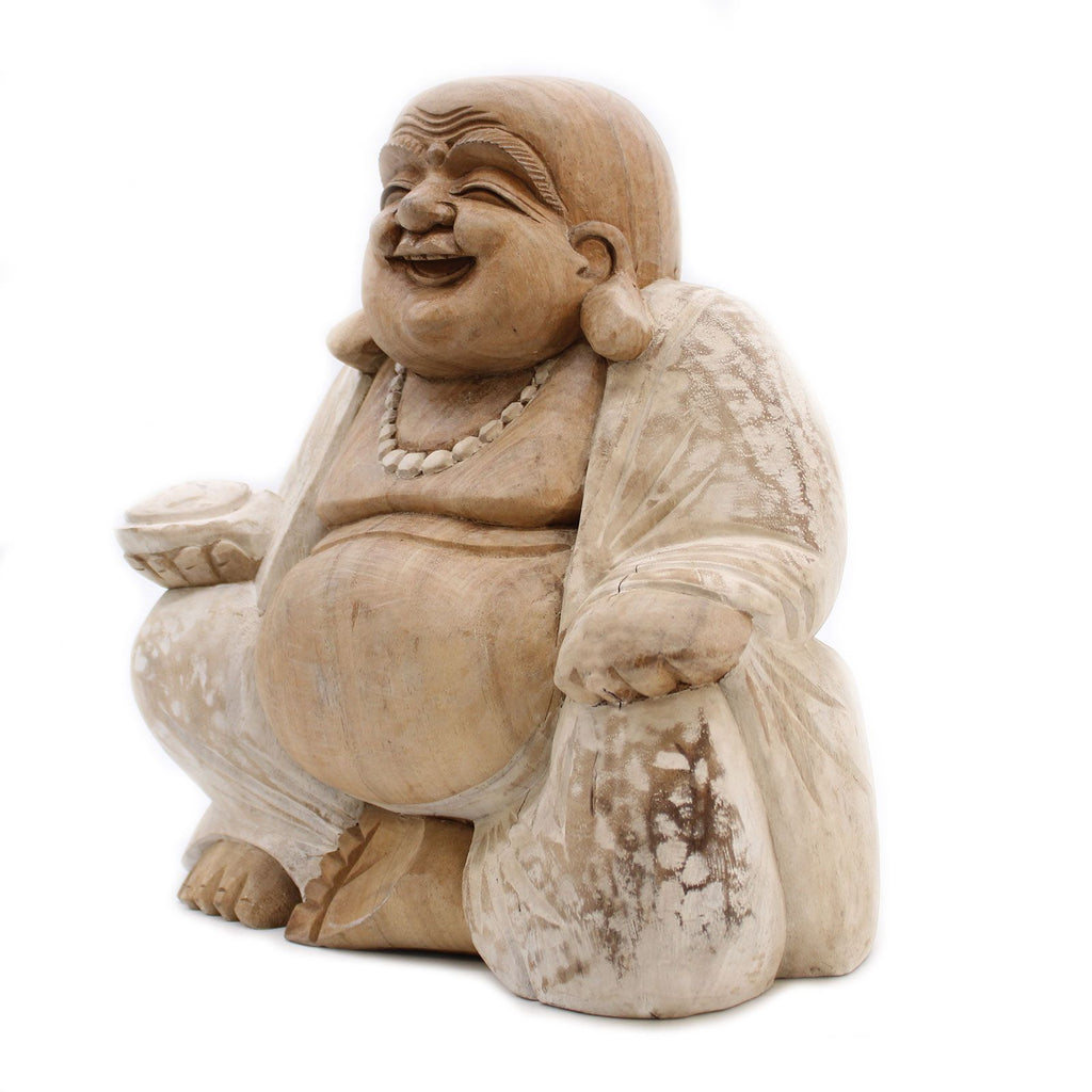 Happy Buddha - Whitewash 30cm product image 7