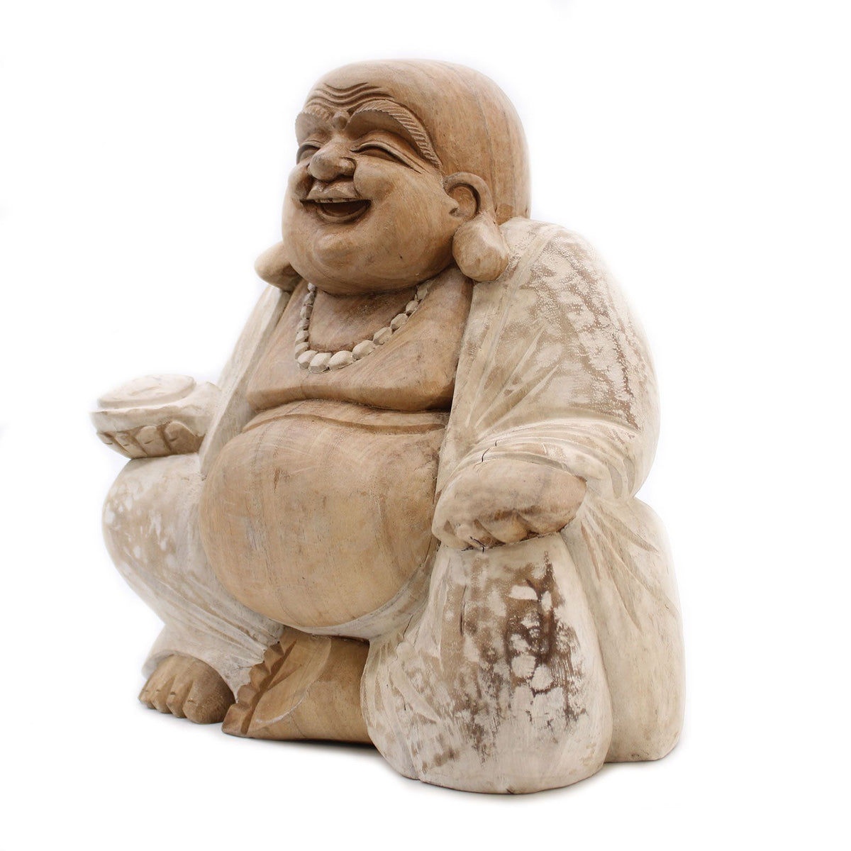 Happy Buddha - Whitewash 30cm product image 7