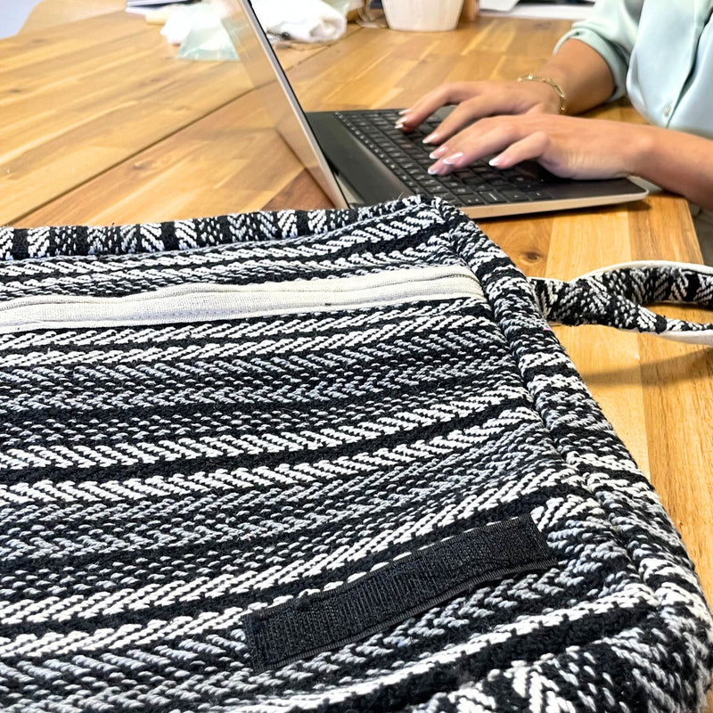 Soft Banjar Laptop Bag - Grey Strips product image