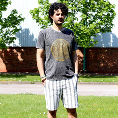 Nomad Sari Stonewashed Cotton T-Shirt - Mandala - Dark Grey - Medium product image 3