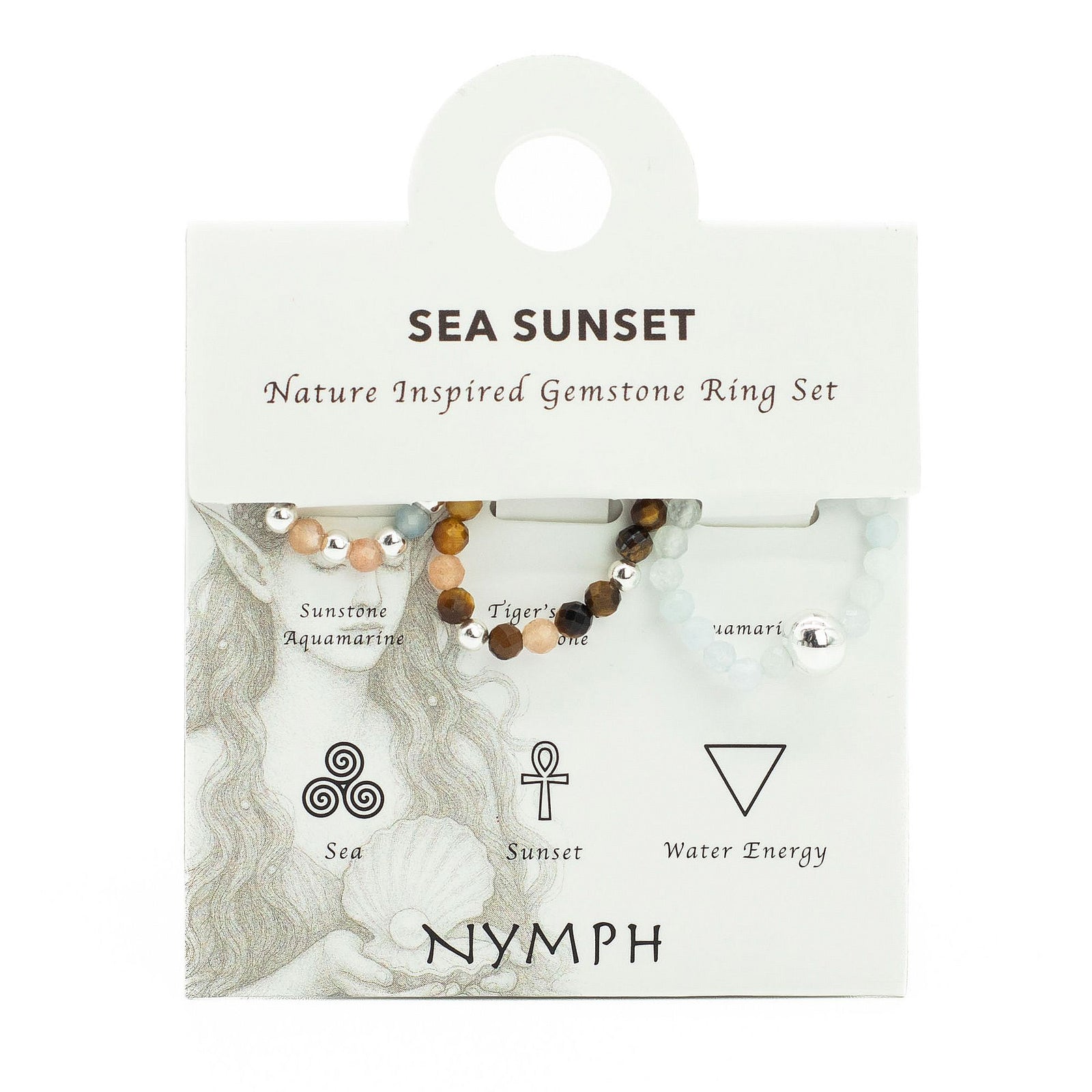 Nymph Spirit Gemstone Ring Set - Sea Sunset product image