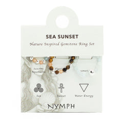 Nymph Spirit Gemstone Ring Set - Sea Sunset product image
