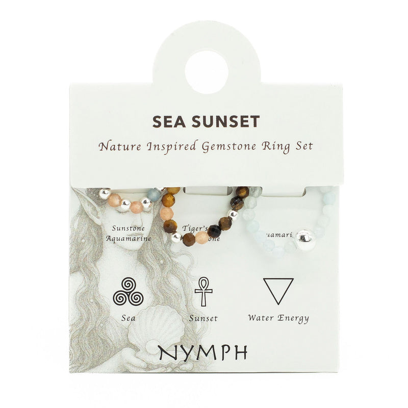 Nymph Spirit Gemstone Ring Set - Sea Sunset product image