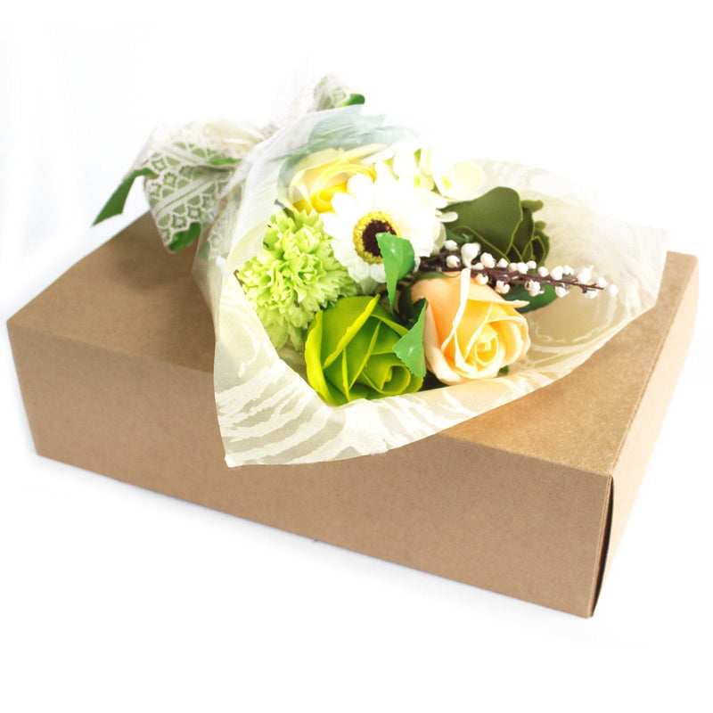 Boxed Hand Soap Flower Bouquet - Greens product image