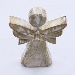 Mango Wood Angel - Whitewash with Star Cut Out product image 4