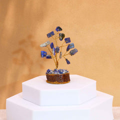 Mini Gemstone Tree On Wood Base - Sodalite (15 stones) product image